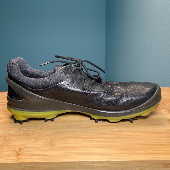ECCO Mens BIOM Hybrid Yak Leather GORE-TEX Golf Shoes Black 42 8 8.5 Extra Width - Picture 3 of 14